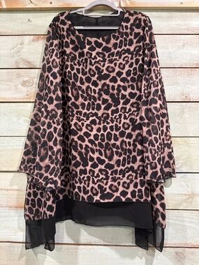 Animal print Tunic with lining 2x
